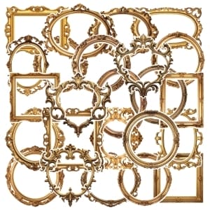 CrafTangles DieCuts / Ephemera Pack - Vintage Frames 1