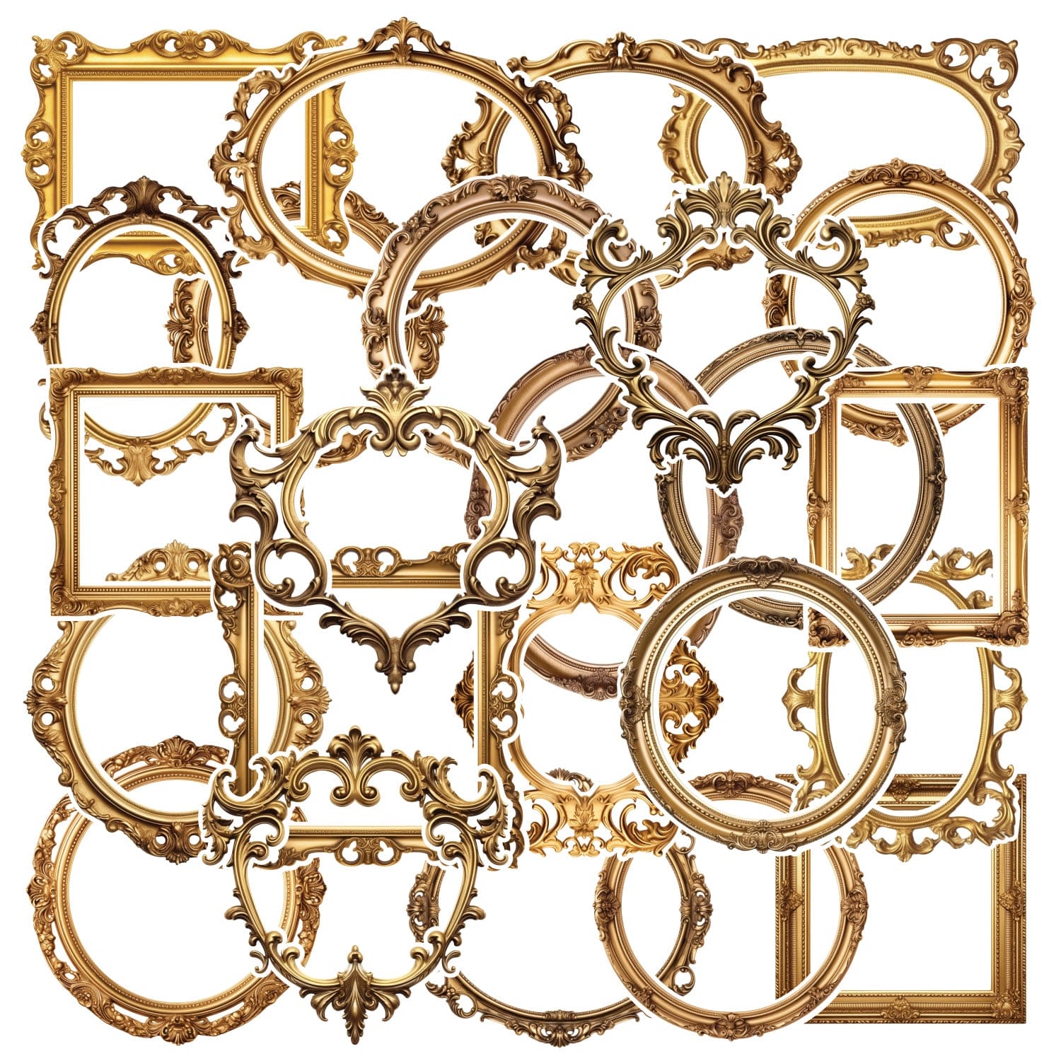 CrafTangles DieCuts / Ephemera Pack - Vintage Frames 1