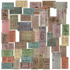 CrafTangles DieCuts / Ephemera Pack - Vintage Tickets 2