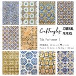 CrafTangles Journal Papers (A6 pack of 10 sheets) - Tile Patterns 1