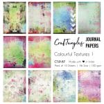 CrafTangles Journal Papers (A6 pack of 10 sheets) - Colourful Textures 1