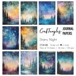 CrafTangles Journal Papers (A6 pack of 10 sheets) - Starry Night