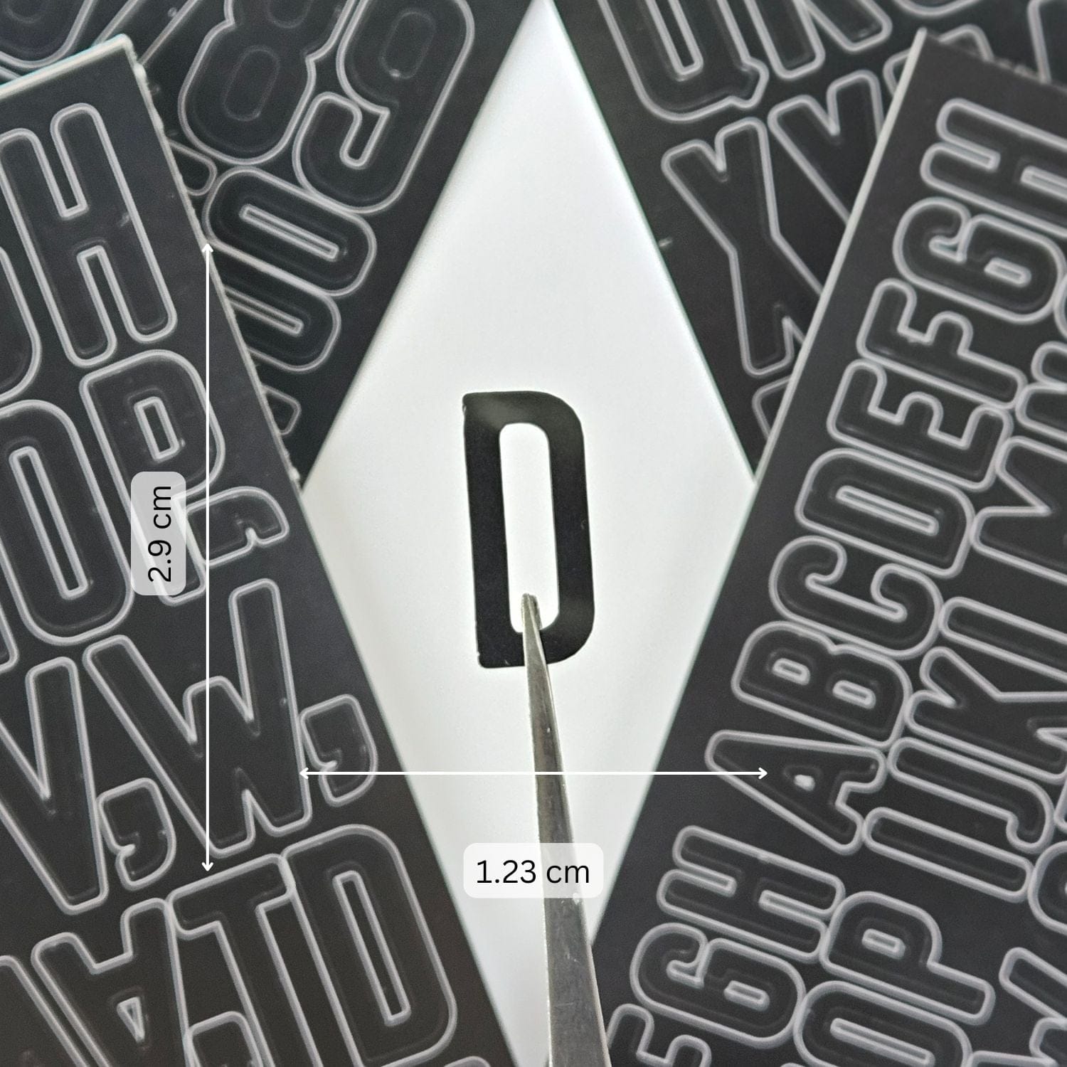 CrafTangles Precut Journal Stickers - Uppercase Alphabets - Black - Image 2