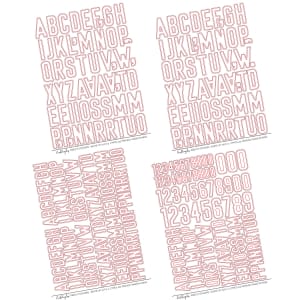 CrafTangles Precut Journal Stickers - Uppercase Alphabets - White