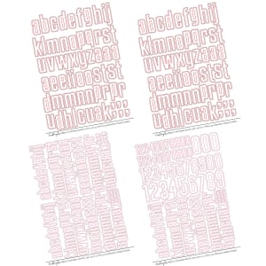 CrafTangles Precut Journal Stickers - Lowercase Alphabets - White