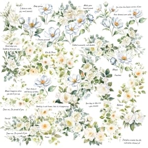 CrafTangles Precut Journal Stickers - Spring Flowers 17