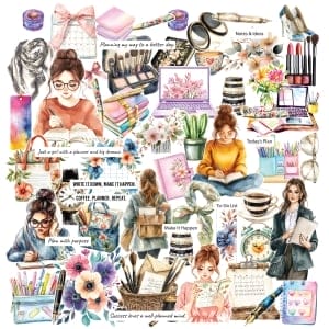 CrafTangles Precut Journal Stickers - Planner Girls 3