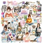 CrafTangles Precut Journal Stickers - Planner Girls 3