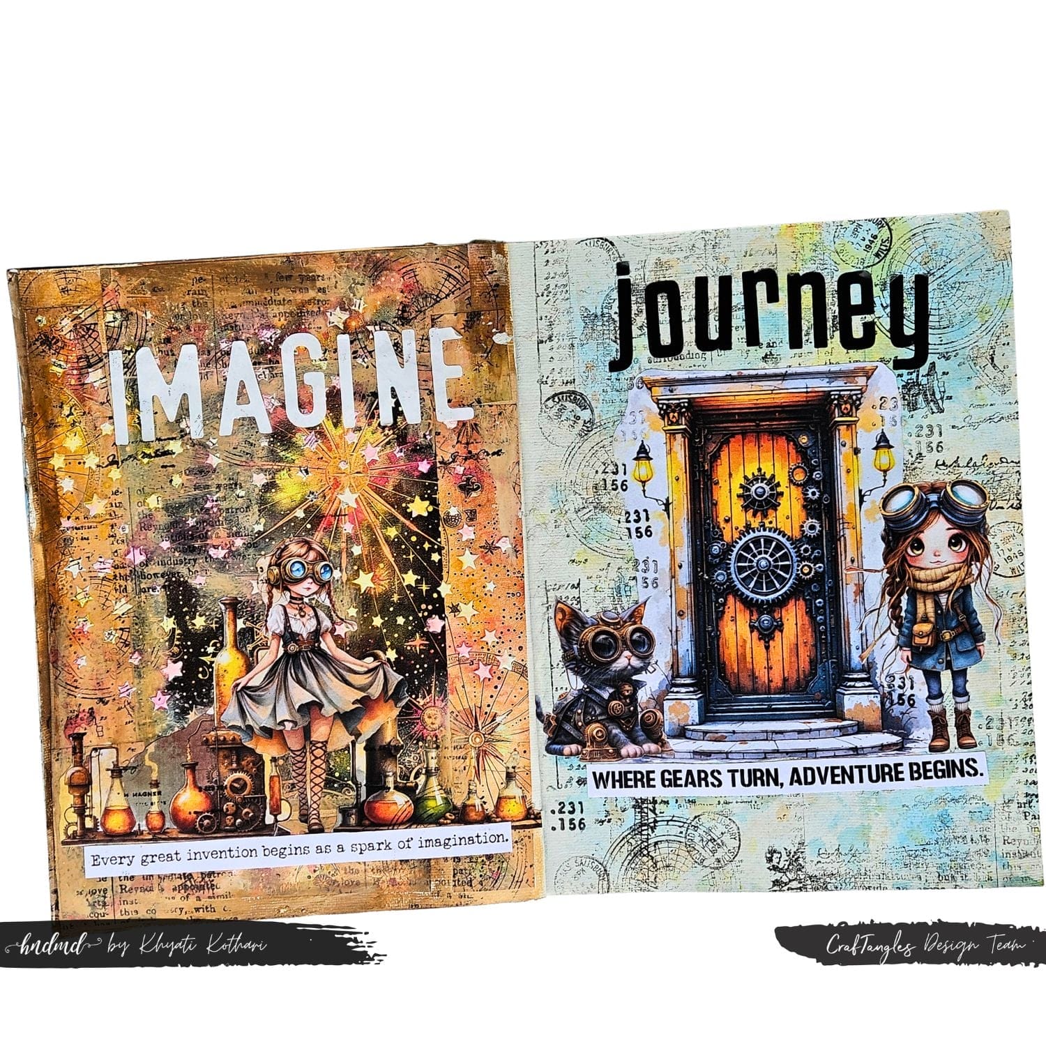 CrafTangles Cut and Collage Books for Journal - Steampunk Life - Image 19