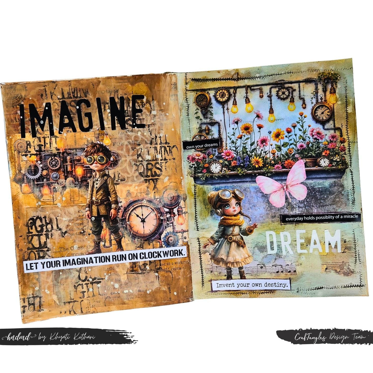 CrafTangles Cut and Collage Books for Journal - Steampunk Life - Image 17