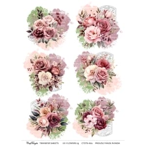 CrafTangles A4 Transfer It Sheets - Exotic Flowers 19