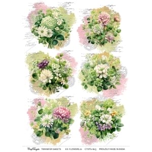 CrafTangles A4 Transfer It Sheets - Exotic Flowers 21