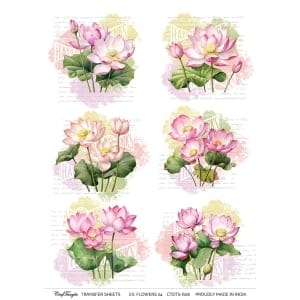 CrafTangles A4 Transfer It Sheets - Exotic Flowers 24
