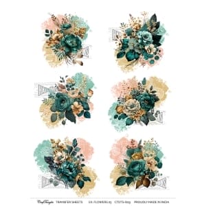 CTDTS 609 CrafTangles transfer sheet Exotic Flowers 25