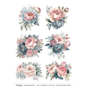 CrafTangles A4 Transfer It Sheets - Spring Flowers 57