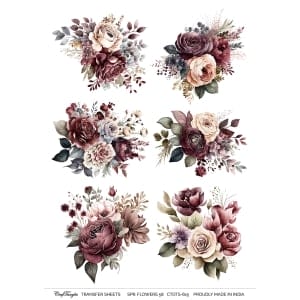 CTDTS 615 CrafTangles transfer sheet Spring Flowers 58