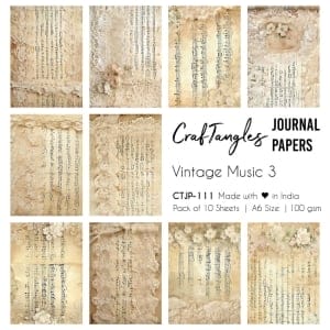 CTJP 111 Vintage Music 3 Craftangles journal paper