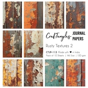CTJP 113 Rusty Textures 2 Craftangles journal paper