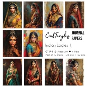 CTJP 115 Indian Ladies 1 Craftangles journal paper