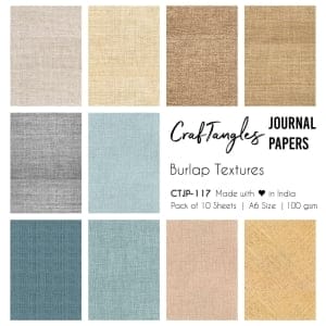 CTJP 117 Burlap Textures Craftangles journal paper