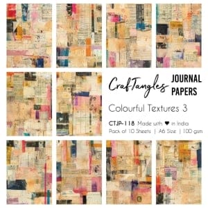 CTJP 118 Colourful Textures 3 Craftangles journal paper