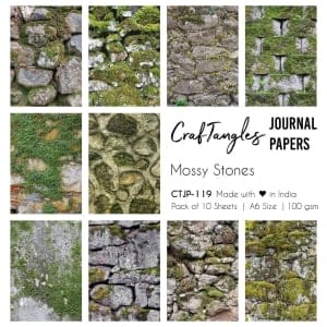 CTJP 119 Mossy Stones Craftangles journal paper